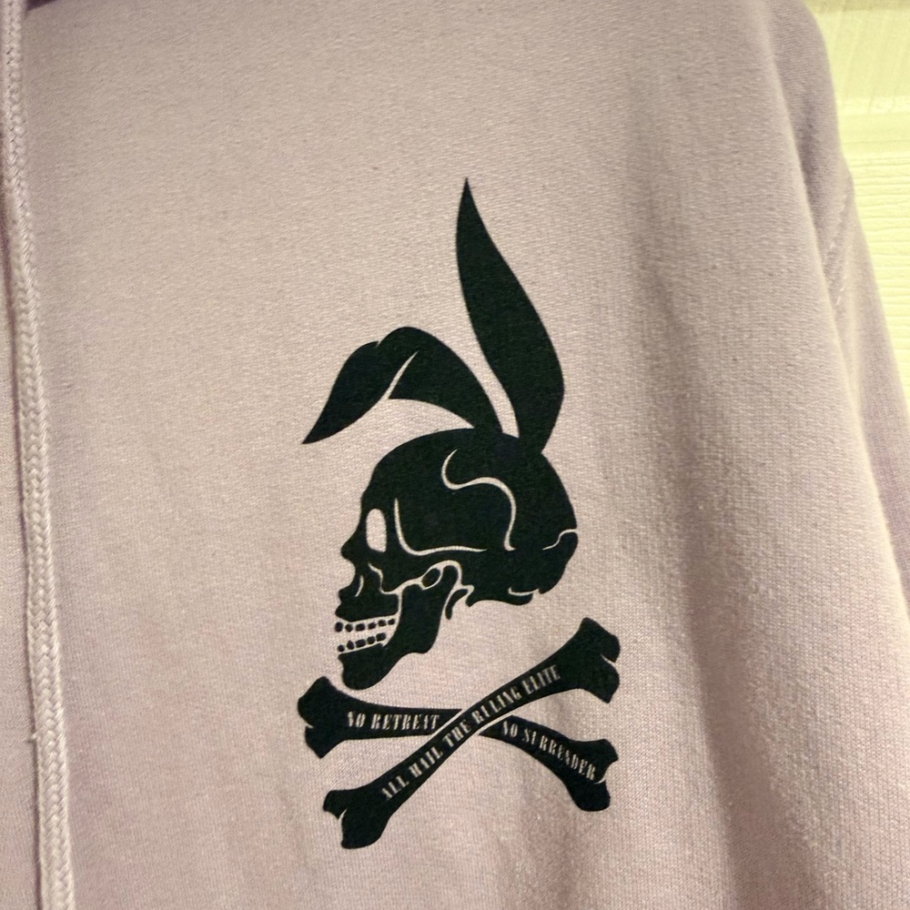 Lavander Purple Hoodie with Skull Logo - Picture 2 of 6